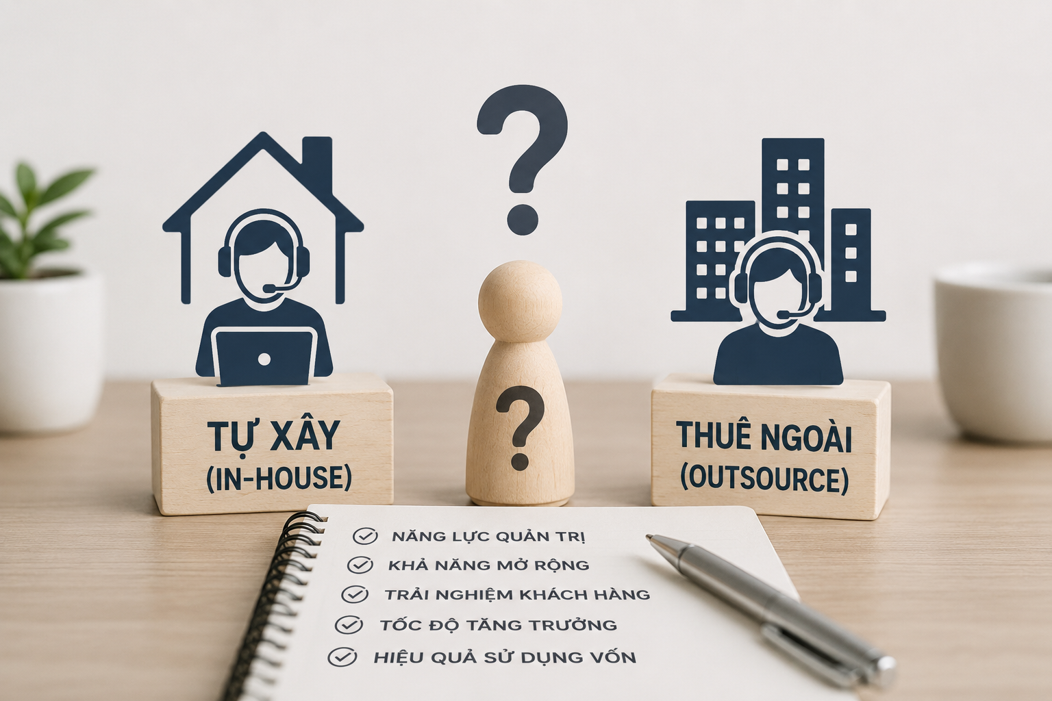 Doanh nghiệp nên tự xây hay thuê ngoài Contact Center? Bài toán không nằm ở chi phí mà ở năng lực tăng trưởng
