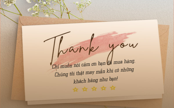 Gửi thư cảm ơn đến khách hàng